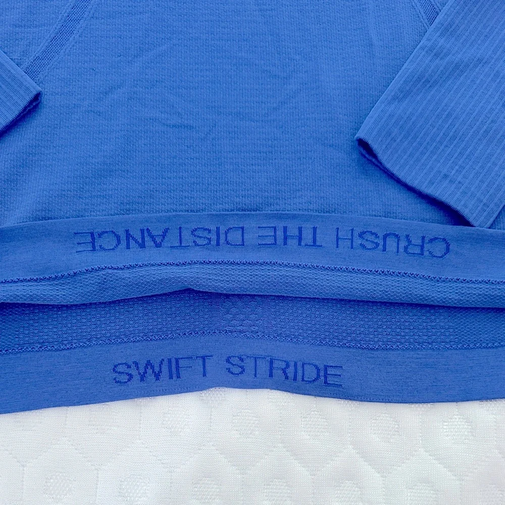 Lululemon Blue Long Sleeve Swiftly Tech Shirt Hip Length Women’s Size 4 - Picture 2 of 5